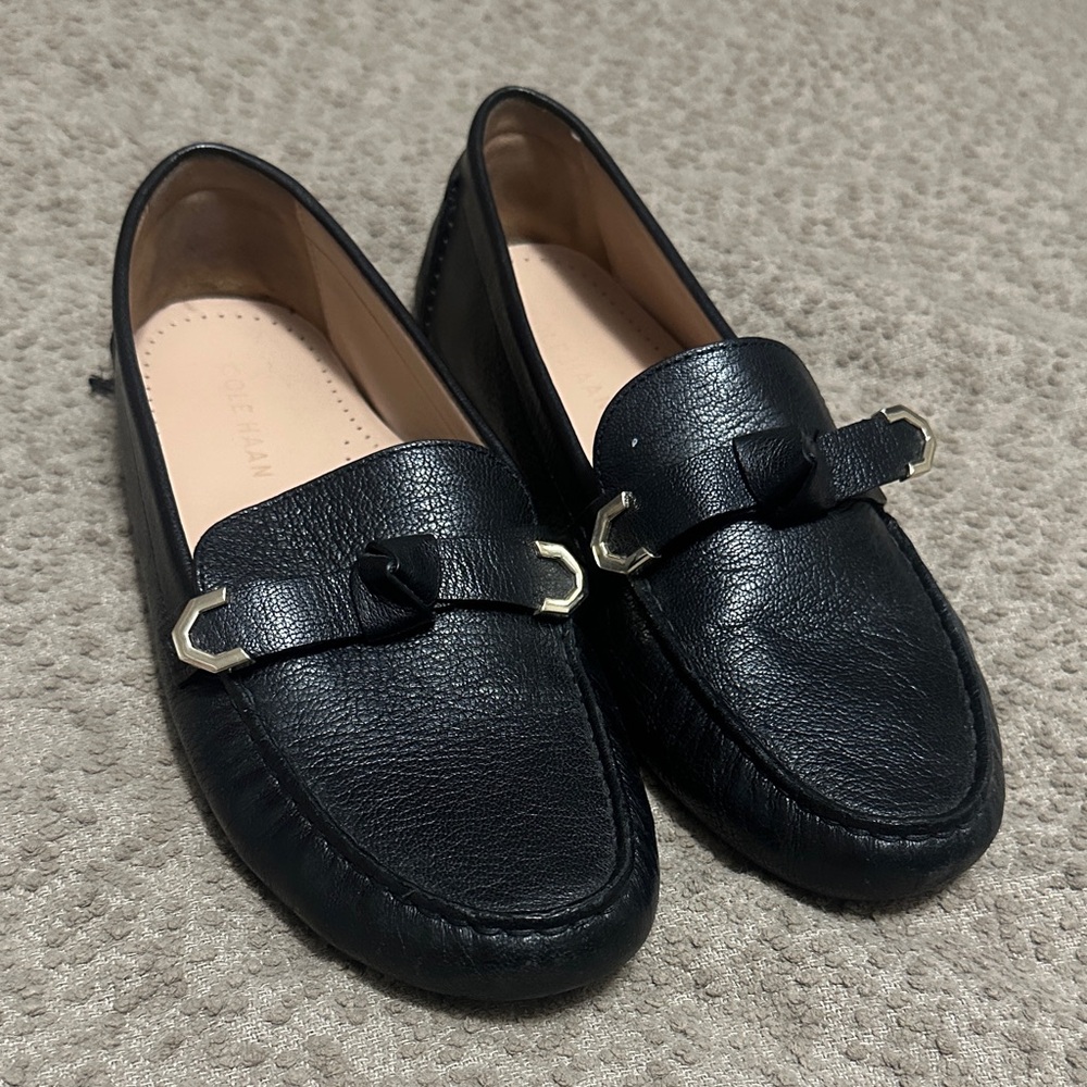 Cole Haan Women's Black Leather Loafers